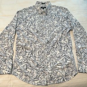 Express slim fit performance dress shirt